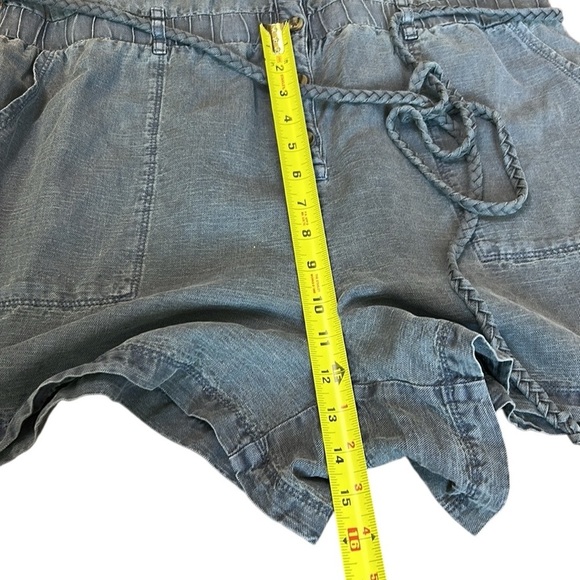 Nicole Miller linen lyocell romper ,XL, braided belt tie, button front,comfy - Picture 9 of 14